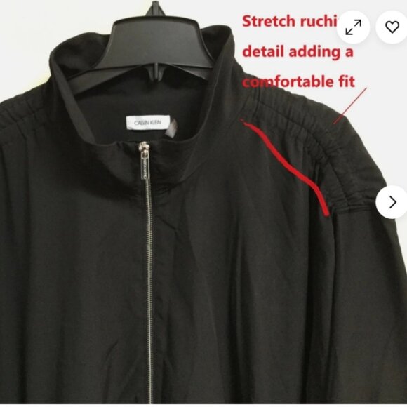 Calvin Klein Women Plus Size 3X 4X Black Windbreaker Jacket Lined Zip Stretch S - Picture 9 of 9